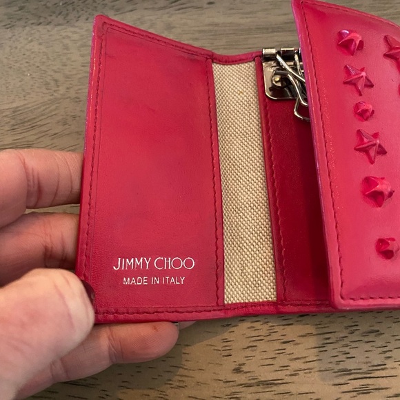 RARE VINTAGE JIMMY CHOO tri-fold star-studded 6 Strand Key Case - Picture 3 of 6